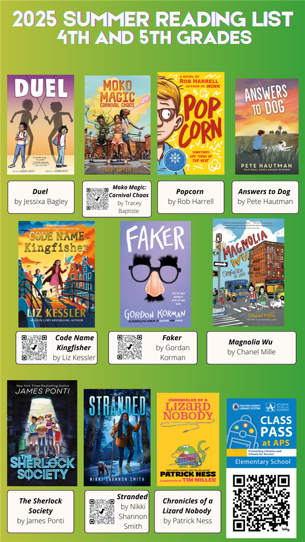 Summer Reading List 4th-5th